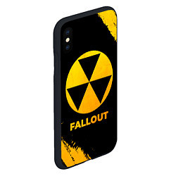 Чехол iPhone XS Max матовый Fallout - gold gradient, цвет: 3D-черный — фото 2