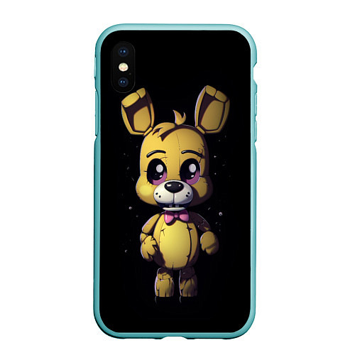 Чехол iPhone XS Max матовый Spring Bonnie Five Nights at Freddys / 3D-Мятный – фото 1