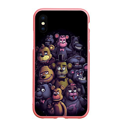 Чехол iPhone XS Max матовый Five Nights at Freddys art, цвет: 3D-баблгам