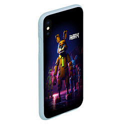 Чехол iPhone XS Max матовый Five Nights at Freddys horror, цвет: 3D-голубой — фото 2