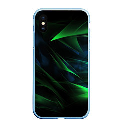 Чехол iPhone XS Max матовый Dark green background