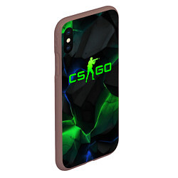 Чехол iPhone XS Max матовый CS GO dark green, цвет: 3D-коричневый — фото 2