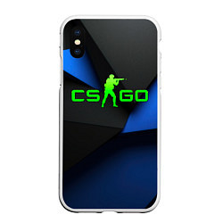 Чехол iPhone XS Max матовый CS GO standart abstract, цвет: 3D-белый