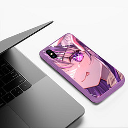 Чехол iPhone XS Max матовый Звёздное Дитя Ai, цвет: 3D-фиолетовый — фото 2