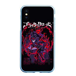 Чехол iPhone XS Max матовый Аста режим демона - Черный Клевер, цвет: 3D-голубой