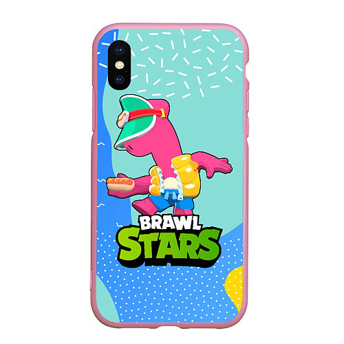 Чехол iPhone XS Max матовый Doug Brawl Stars / 3D-Розовый – фото 1