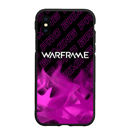 Чехол iPhone XS Max матовый Warframe pro gaming: символ сверху / 3D-Черный – фото 1