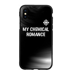 Чехол iPhone XS Max матовый My Chemical Romance glitch на темном фоне: символ