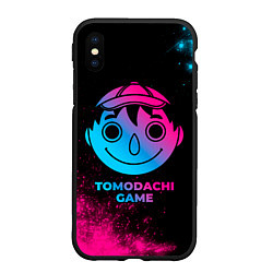 Чехол iPhone XS Max матовый Tomodachi Game - neon gradient, цвет: 3D-черный