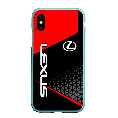 Чехол iPhone XS Max матовый Lexus - red sportwear / 3D-Мятный – фото 1