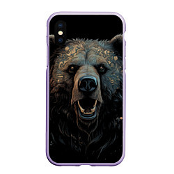 Чехол iPhone XS Max матовый Мощный медведь