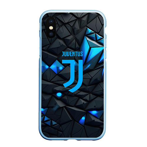 Чехол iPhone XS Max матовый Blue logo Juventus / 3D-Голубой – фото 1