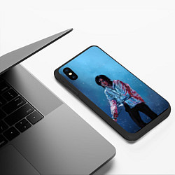 Чехол iPhone XS Max матовый Хёнджин на концерте - Stray Kids, цвет: 3D-черный — фото 2