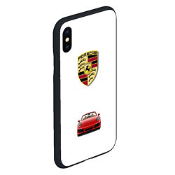 Чехол iPhone XS Max матовый Porsche car, цвет: 3D-черный — фото 2