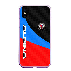 Чехол iPhone XS Max матовый Alpina - classic colors, цвет: 3D-сиреневый