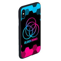 Чехол iPhone XS Max матовый Elden Ring - neon gradient, цвет: 3D-черный — фото 2