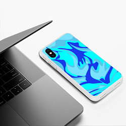 Чехол iPhone XS Max матовый Электра, цвет: 3D-белый — фото 2