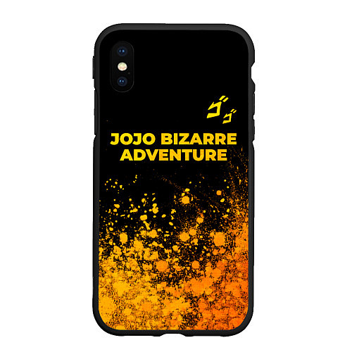 Чехол iPhone XS Max матовый JoJo Bizarre Adventure - gold gradient: символ све / 3D-Черный – фото 1