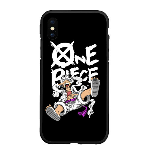 Чехол iPhone XS Max матовый One piece - gear 5 luffy / 3D-Черный – фото 1