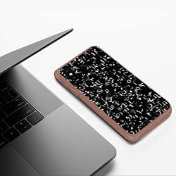 Чехол iPhone XS Max матовый Abstract secred code, цвет: 3D-коричневый — фото 2