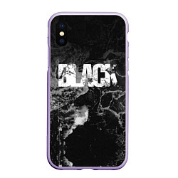 Чехол iPhone XS Max матовый Black - abstract