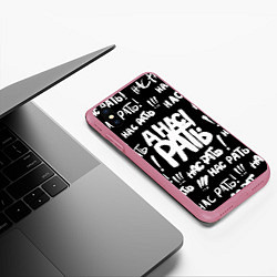 Чехол iPhone XS Max матовый Черно-белая нас рать, цвет: 3D-малиновый — фото 2