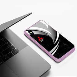 Чехол iPhone XS Max матовый Митсубиси - строгие оттенки, цвет: 3D-сиреневый — фото 2