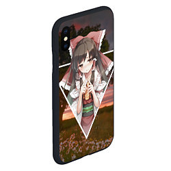 Чехол iPhone XS Max матовый Touhou Project Reimu, цвет: 3D-черный — фото 2