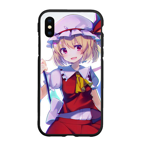 Чехол iPhone XS Max матовый Touhou Project Фландр Скарлет / 3D-Черный – фото 1