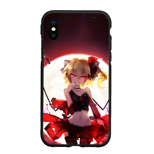 Чехол iPhone XS Max матовый Touhou Project Фландр Скарлет / 3D-Черный – фото 1