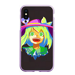 Чехол iPhone XS Max матовый Touhou Project Койши Комейдзи, цвет: 3D-сиреневый