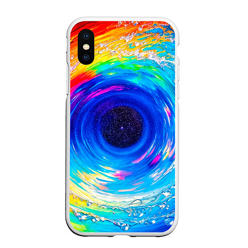 Чехол iPhone XS Max матовый Портал водоворот в иное измерение / 3D-Белый – фото 1