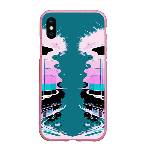 Чехол iPhone XS Max матовый Vanguard abstraction - vogue / 3D-Розовый – фото 1