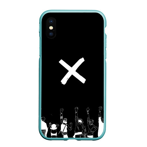 Чехол iPhone XS Max матовый Мы накама - One Piece / 3D-Мятный – фото 1