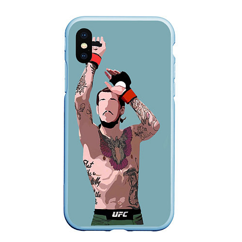 Чехол iPhone XS Max матовый Suga sean omelly / 3D-Голубой – фото 1