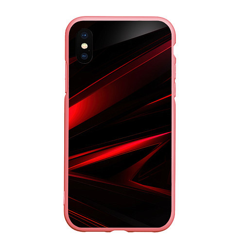 Чехол iPhone XS Max матовый Black and red / 3D-Баблгам – фото 1