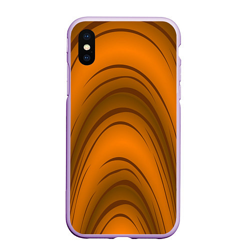 Чехол iPhone XS Max матовый Гнутое дерево / 3D-Сиреневый – фото 1