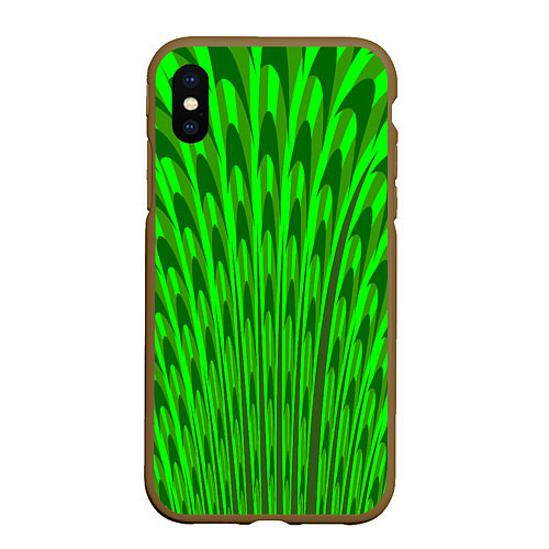 Чехол iPhone XS Max матовый Травяные стрелы / 3D-Коричневый – фото 1