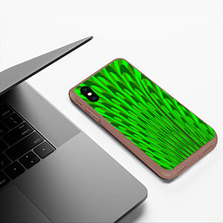 Чехол iPhone XS Max матовый Травяные стрелы, цвет: 3D-коричневый — фото 2