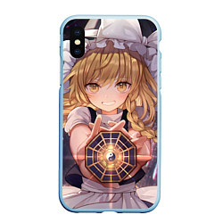 Чехол iPhone XS Max матовый Touhou Project Marisa Kirisame, цвет: 3D-голубой