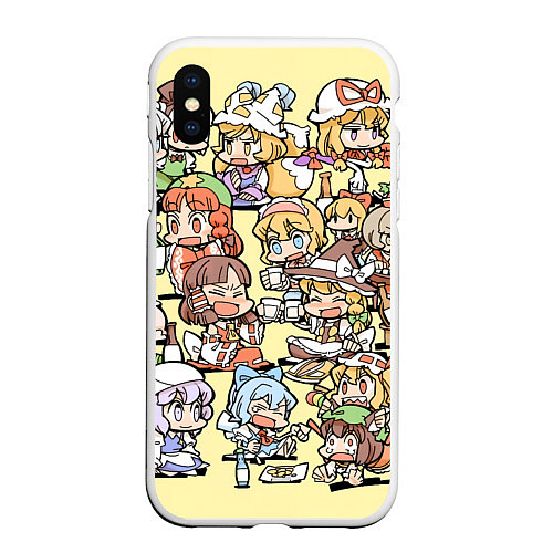 Чехол iPhone XS Max матовый Touhou Project Characters / 3D-Белый – фото 1