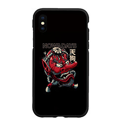 Чехол iPhone XS Max матовый Демон японии, цвет: 3D-черный