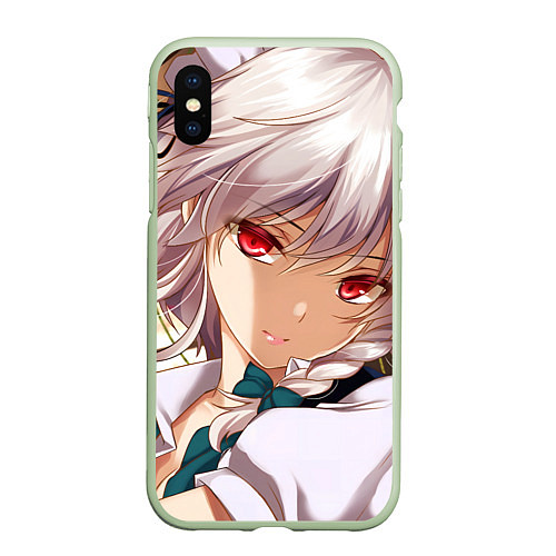 Чехол iPhone XS Max матовый Touhou Project Sakuya Izayoi / 3D-Салатовый – фото 1