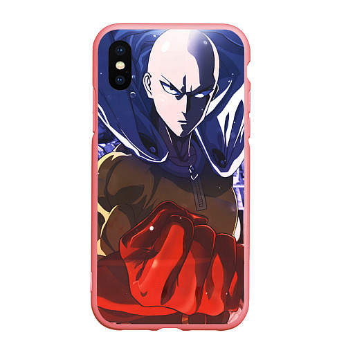 Чехол iPhone XS Max матовый One Punch Man Сайтама / 3D-Баблгам – фото 1