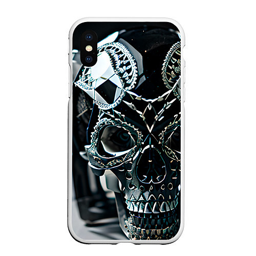 Чехол iPhone XS Max матовый Смутный взгляд / 3D-Белый – фото 1