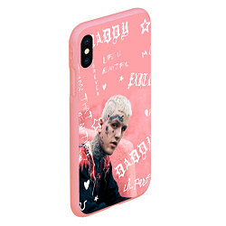 Чехол iPhone XS Max матовый Lil Peep тату розовый, цвет: 3D-баблгам — фото 2