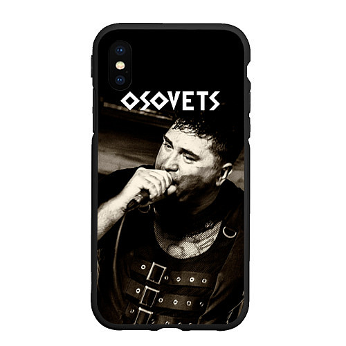 Чехол iPhone XS Max матовый Osovets metal band / 3D-Черный – фото 1