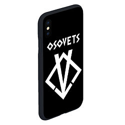 Чехол iPhone XS Max матовый Osovets metal band, цвет: 3D-черный — фото 2