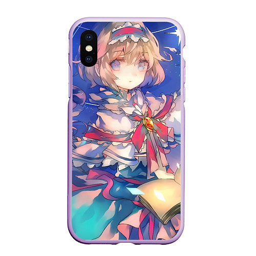 Чехол iPhone XS Max матовый Touhou Project Алиса Маргатройд и Мариса Кирисаме / 3D-Сиреневый – фото 1