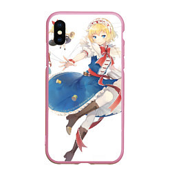 Чехол iPhone XS Max матовый Touhou Project Алиса Маргатройд, цвет: 3D-розовый